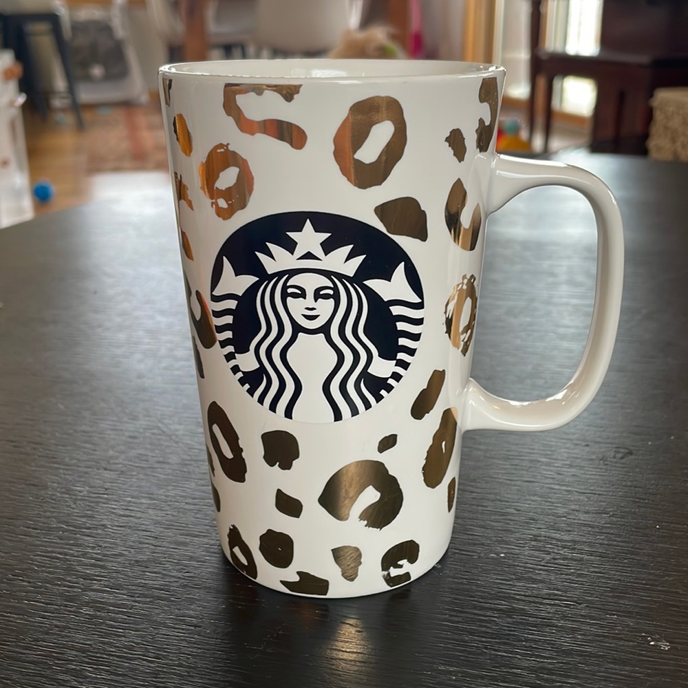 Cheetah print Starbucks mug